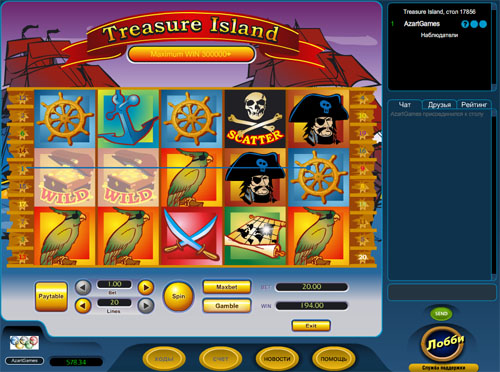 Игровой автомат Treasure Island